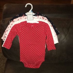4 piece set of long sleeve onesies